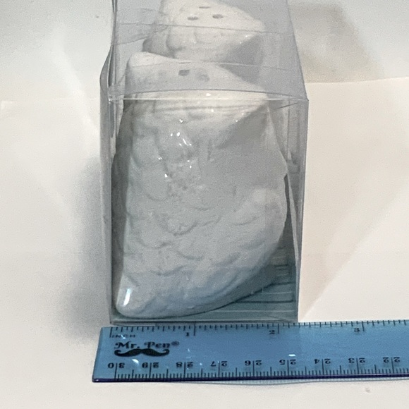 Owl Salt & Pepper Shaker Set LiL Shakies Porcelain White By Godinger Silver Art - Picture 10 of 15